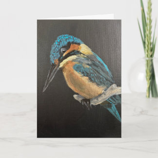 Kingfisher Bird Fine Art Greeting Card Kort