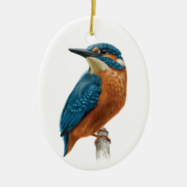 Kingfisher Bird Julgransprydnad Keramik