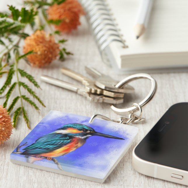 Kingfisher Bird Keychain (Högra Framsidan)