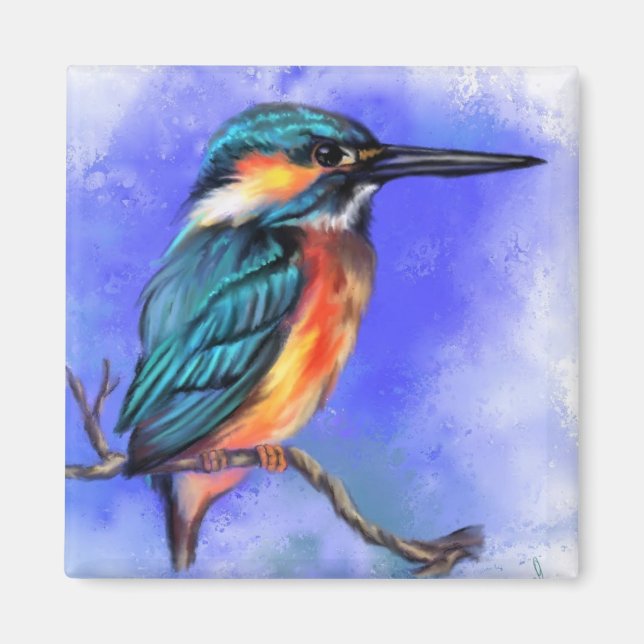 Kingfisher Bird Magnet (Framsidan)