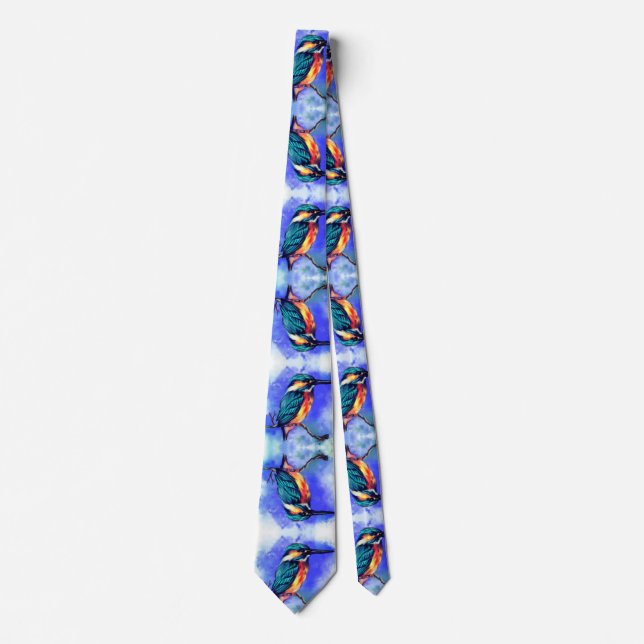 Kingfisher Bird Neck Tie Blue Slips (Framsida)