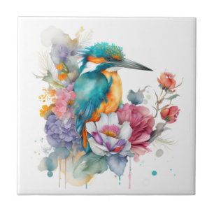 Kingfisher Bird Tile Kakelplatta