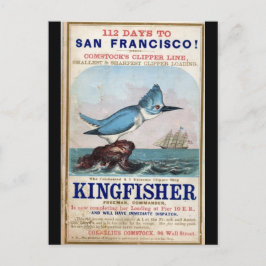 Kingfisher Clipper, segling frakt 1855 Vykort