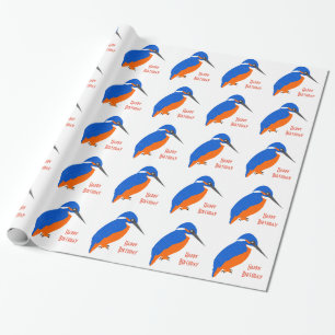 Kingfisher Design Birthday Gift Presentpapper