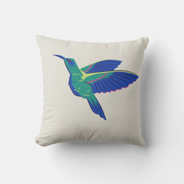 Kingfisher Design Square Pillow - Elegantens natur Kudde (Framsida)