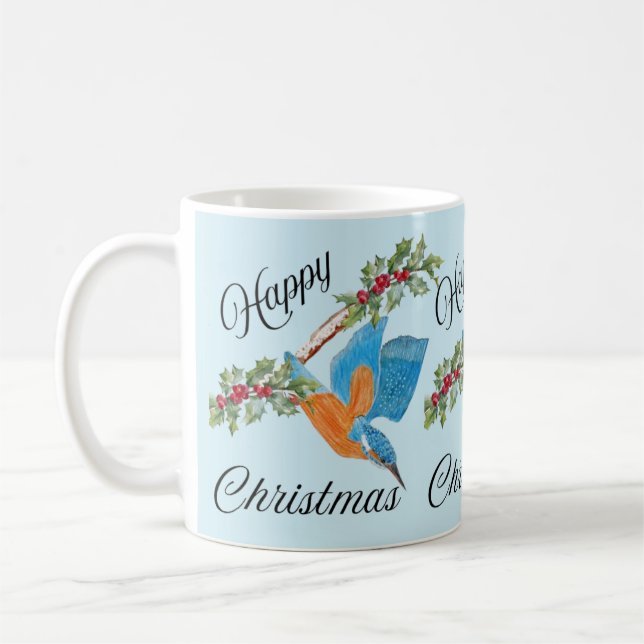 Kingfisher dykande julkaffe Mugg (Vänster)