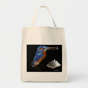 KINGFISHER , Elblått, svart Tygkasse