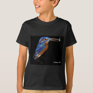 KINGFISHER elektrisk blått, svart Tee Shirt