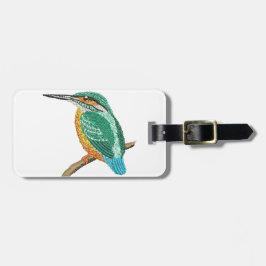 kingfisher embroidery imitation bagagebricka