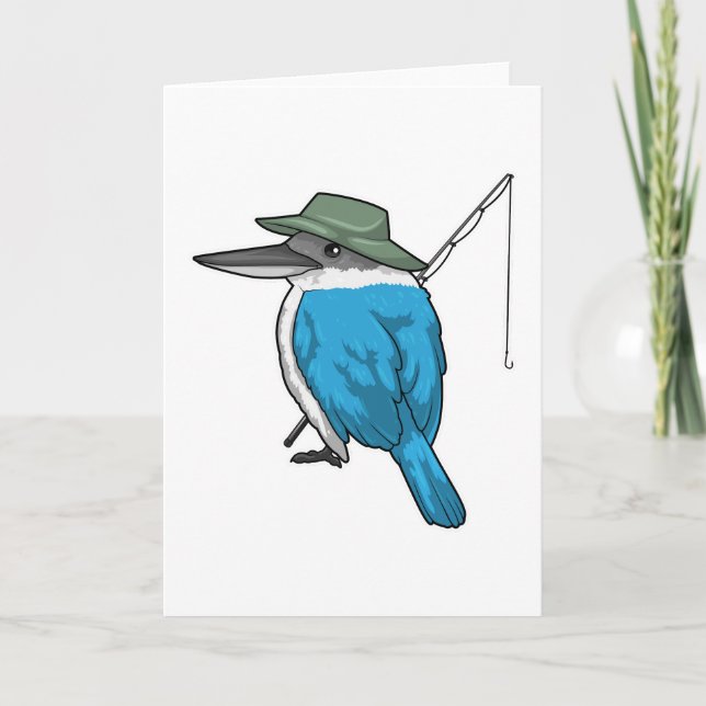 Kingfisher Fishing Fisher Fishing Rod Kort (Framsida)