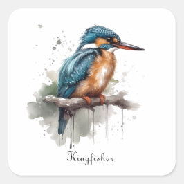 Kingfisher Fyrkantigt Klistermärke