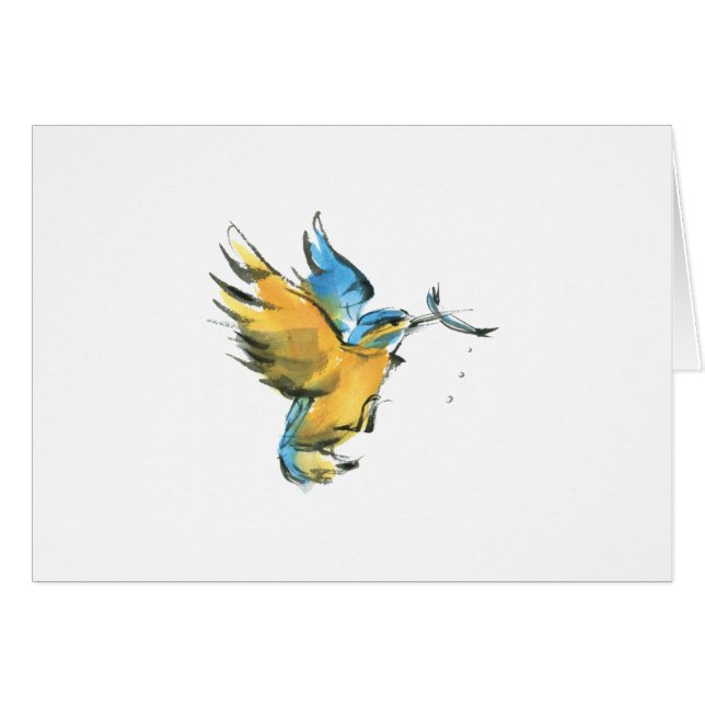 Kingfisher Hälsningskort (Framsidan Horizontal)