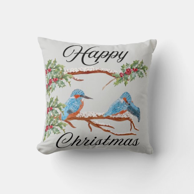 Kingfisher jul Pillow Kudde (Framsida)