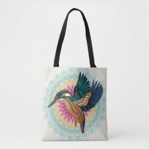 kingfisher mandala tygkasse