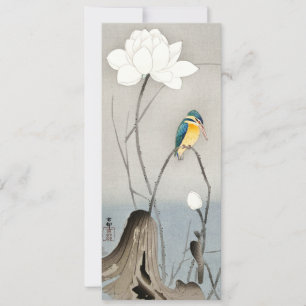 Kingfisher med Lotus Flower - Ohara Koson - kort