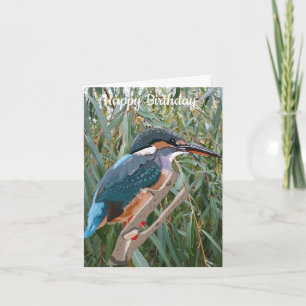 Kingfisher och Willow editable Birthday Kort