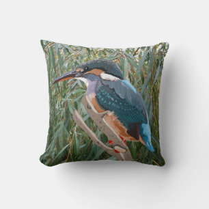 Kingfisher och Willow Höger Dekorativ kudde