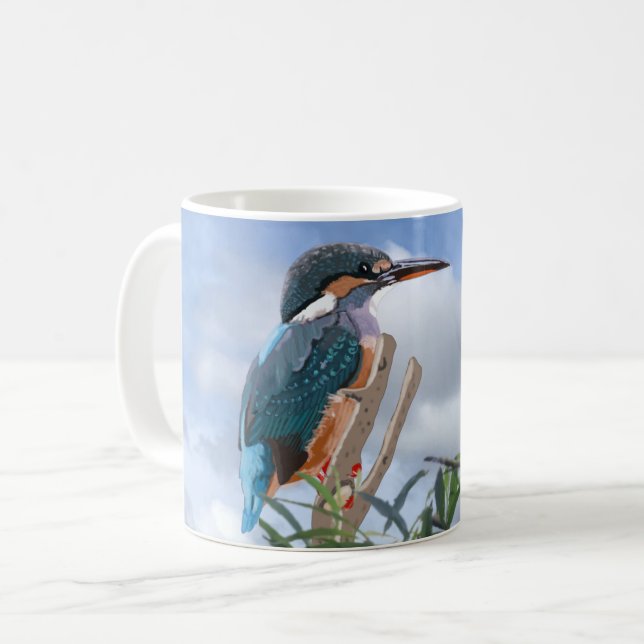Kingfisher och Willow Kaffemugg (Framsida vänster)