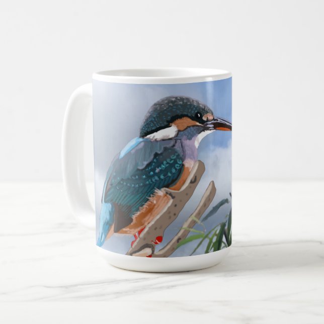 Kingfisher och Willow Kaffemugg (Framsida vänster)