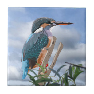 Kingfisher och Willow Kakelplatta
