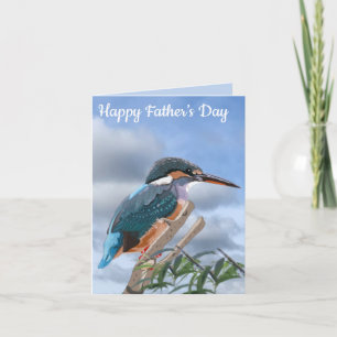 Kingfisher och Willow, redigerbart Far-dagskort Kort