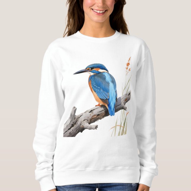 Kingfisher on Driftwood T Shirt (Framsida)