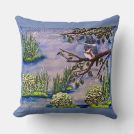 Kingfisher Painting Pillow Kudde