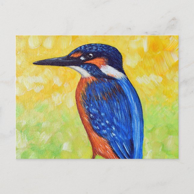 Kingfisher Painting-vykort Vykort (Framsida)
