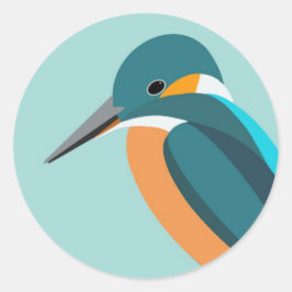 Kingfisher runda dekal runt klistermärke