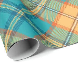 Kingfisher Tartan Wrapping Papper Presentpapper