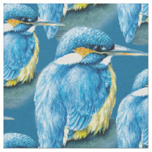 Kingfisher - vattenfärg fågelart art blå väv