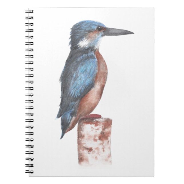 Kingfisher Watercolor Anteckningsbok (Framsidan)