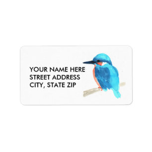 Kingfisheradressetiketter Adressetikett