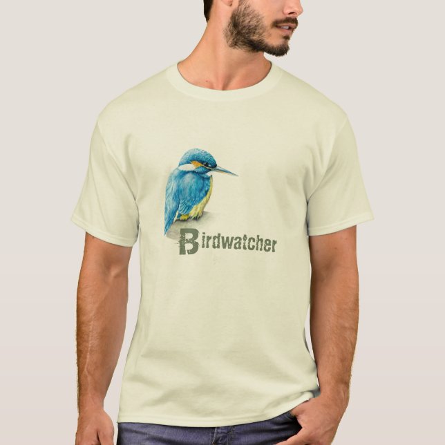 Kingfisherfågelskådaret-skjorta T-shirt (Framsida)