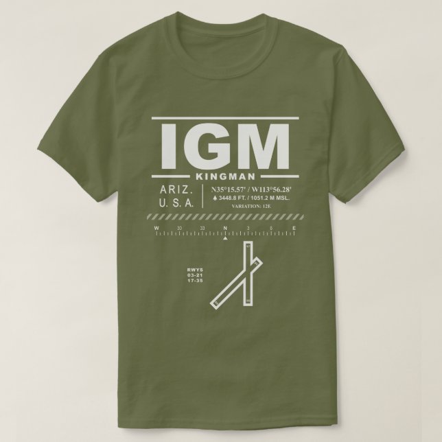 Kingman Airport IGM T-Shirt (Design framsida)