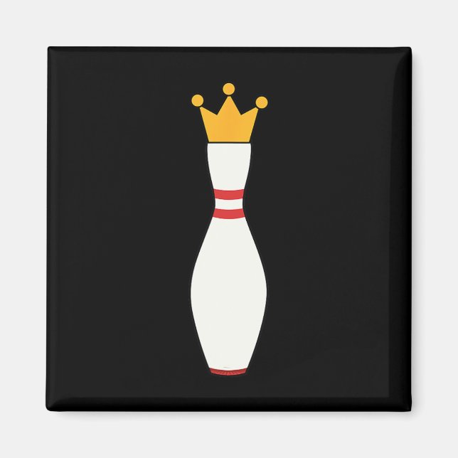 Kingpin T Shirt Bowling League Gift Magnet (Framsidan)