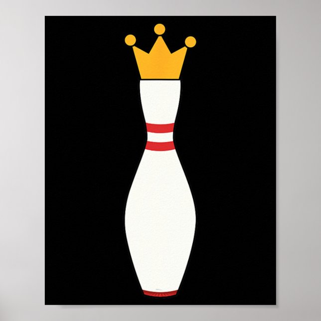 Kingpin T Shirt Bowling League Gift Poster (Framsidan)