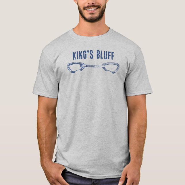 King's Bluff Tennessee Rock Climbing Quickdraw T Shirt (Framsida)