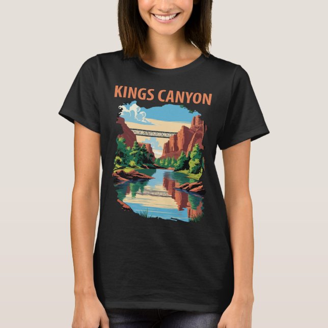 Kings Canyon Floddal Retro Resa T Shirt (Framsida)