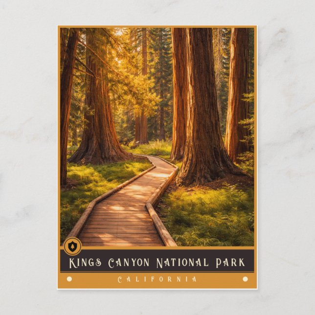 Kings Canyon National Park | Gammal vykort (Framsida)