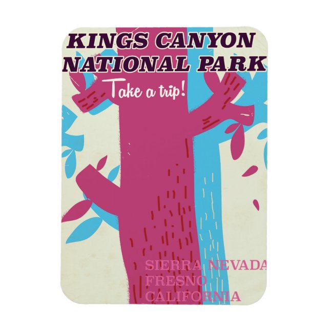 kings canyon nationalpark, California affisch Magnet (Vertikal)