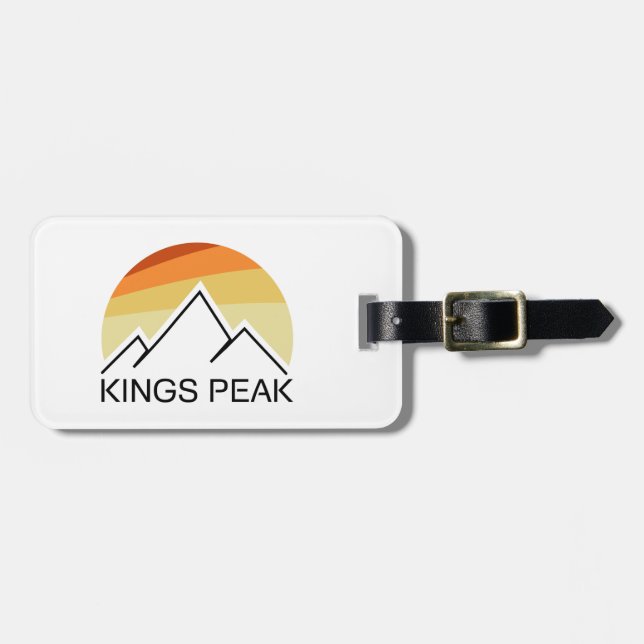 Kings Peak Utah Retro Bagagebricka (Horisontell Framsida)