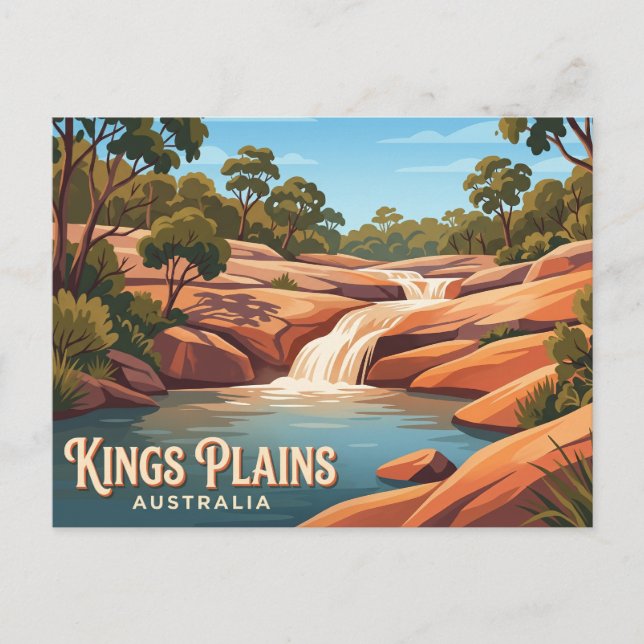 Kings Plains nationalpark Australien Vykort (Framsida)