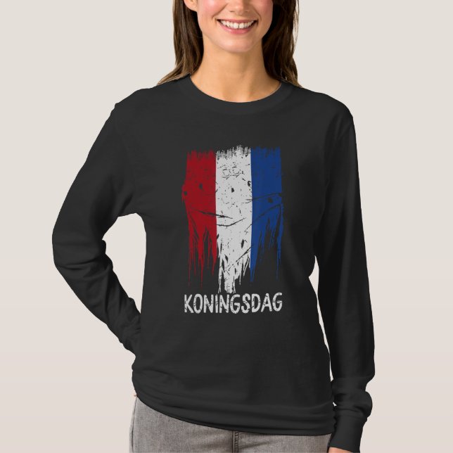 Kingsday T-Shirt Amsterdam Koningsdag Kings Day Ni (Framsida)