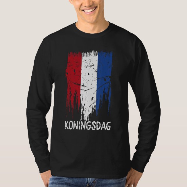 Kingsday T-Shirt Amsterdam Koningsdag Kings Day Ni (Framsida)