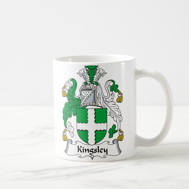 Kingsley familjvapensköld kaffemugg (Höger)