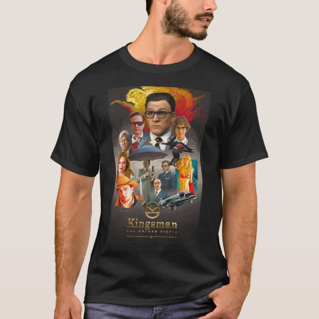 Kingsman: Det guld- cirklar T Shirt (Framsida)