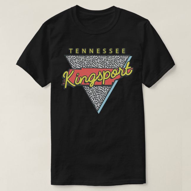 Kingsport Tennessee Retro Triangle TN City  T Shirt (Design framsida)