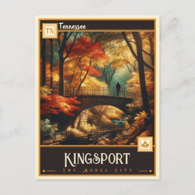 Kingsport, Tennessee | VINTAGE Vykort (Framsida)
