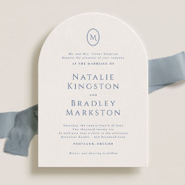 Kingston Elegant Monogram Typography Bröllop Inbjudningar